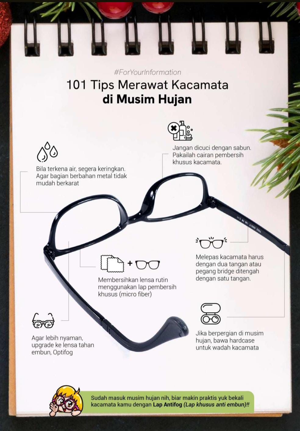 101 Tips Merawat Kacamata di Musim Hujan